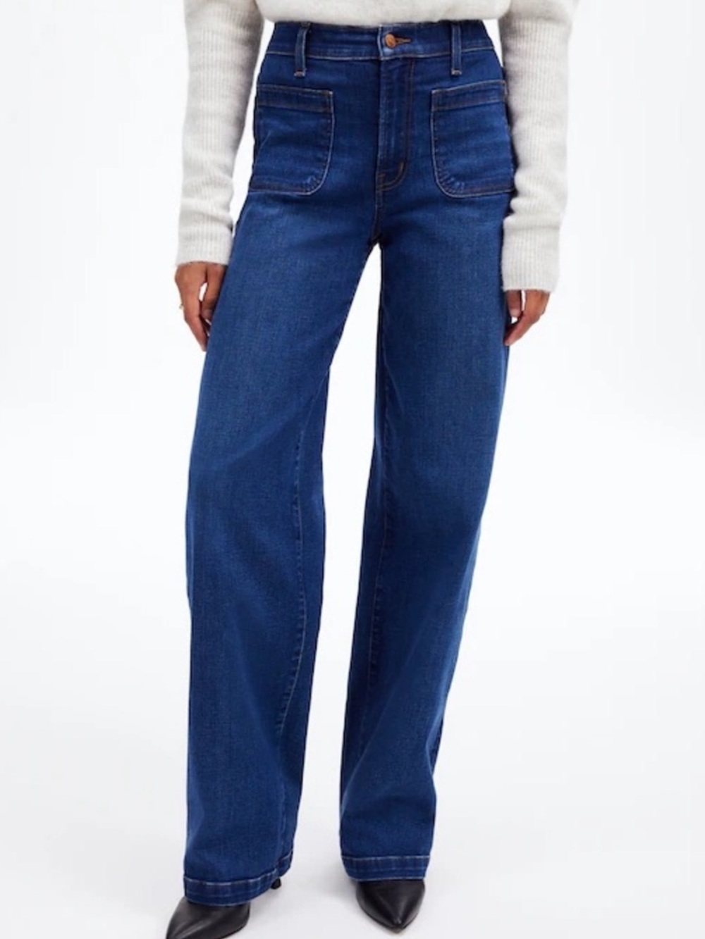 Madewell Emmett Wide Leg Full Length Jean: Patch Pocket Edition